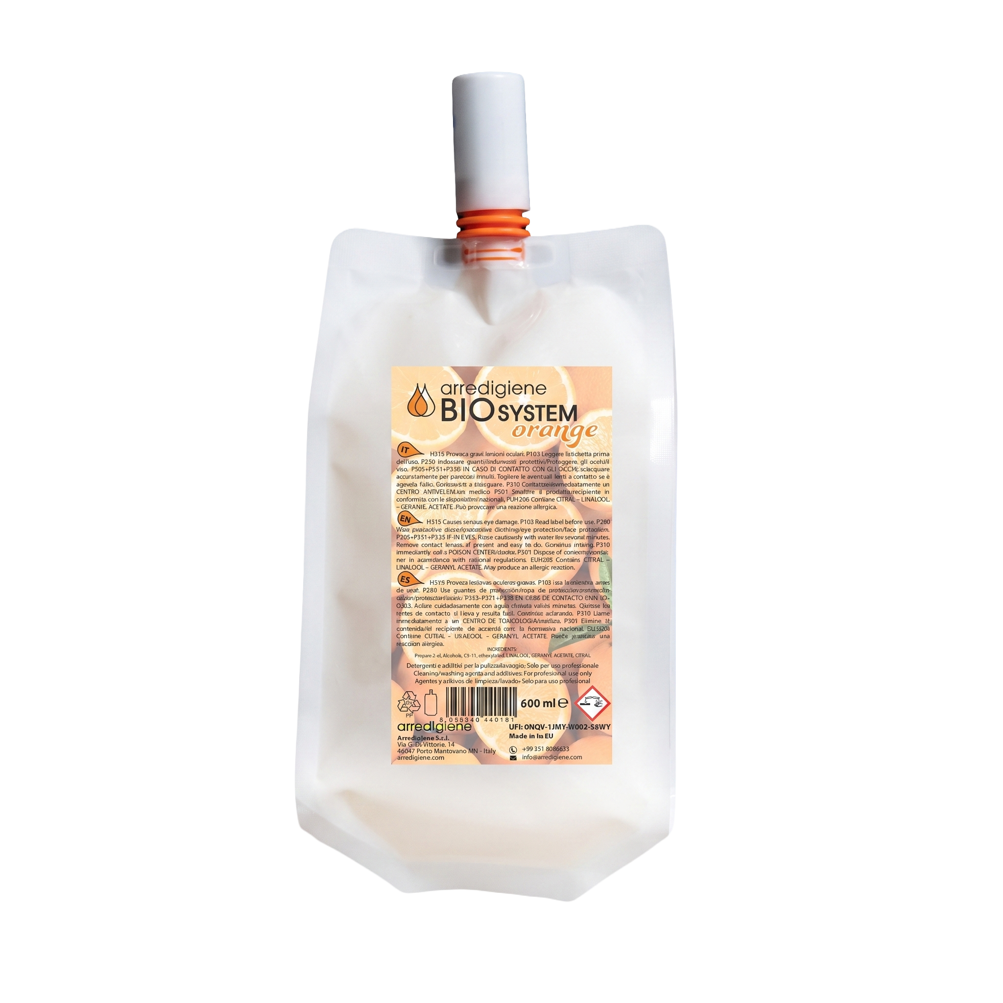 Sacca BioSystem Orange Arredigiene detergente enzimatico per orinatoi e wc